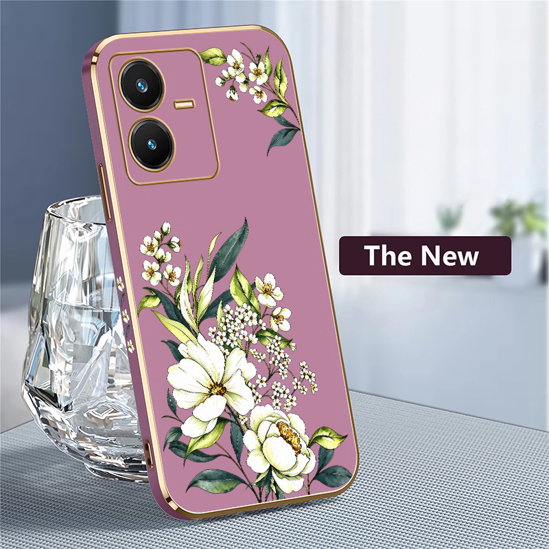 Funda con diseño de flores par - Vivo Y28 reseña y precio